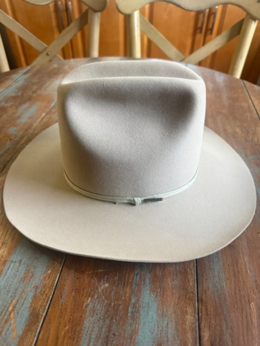Vintage Resistol 3X Beaver Fur Felt Cowboy Hat Silver Belly 6 7/8 QH60 W221 MINT - Picture 4 of 10